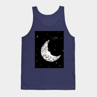 Starry Night Illustration Tank Top